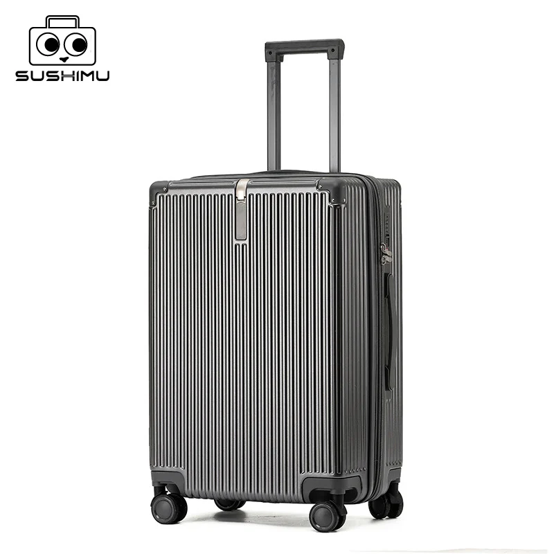 sushimu Suitcase Wide Handle Travel Suitcase Men 20 24 26 Carry-On Luggage Women PC Trolley Case Can expand capacity - AliExpress Luggage