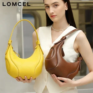 LOMCEL 93 Baseball style underarm bag - a new, unique, retro crescent-shaped single-shoulder crossbody bag made of genuine leath - AliExpress Women's Handbags