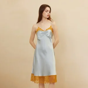 Lace Trim Silk Slip Dress Elegant 19 Momme 100% Mulberry Silk Camisole Nightdress Homewear Sleeveless Nightgown Pajamas Outwear - AliExpress Women's Sleep & Lounge