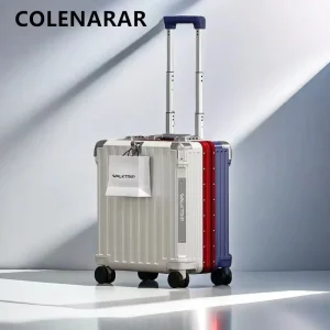 COLENARA 18 Inch Suitcase Small Boarding Box ABS + PC Trolley Case Aluminum Frame Password Box Women's Carry-on Travel Luggage - AliExpress Luggage