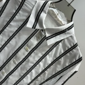 Women's High-Quality Striped Embroidered Cotton-Silk Organza Shirt – Pre-Fall 2026 New Arrival - AliExpress Shirts & Blouses
