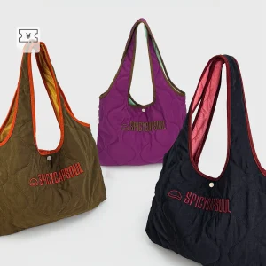 SpicyCapSoul Art Student Nylon Patchwork Cotton Shoulder Bag Retro Artistic Style Women's Handbag Underarm Tote Bag - AliExpress Women's Handbags