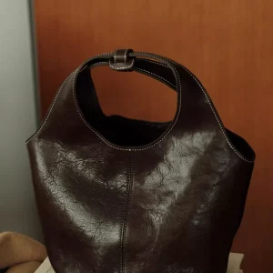 Fashion Simple Design Women Bucket BagHandbag Genuine Leather Tote Bag Real Leather Lady Shoulder Crossbody Commuter Bag - AliExpress Women's Handbags
