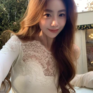 Ele Sexy Knitted Lace Patchwork Soft Ruffled Silk Wool Blend Long Sve Women's Top Breathable Comfortable Skin-Friendly - AliExpress Shirts & Blouses