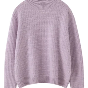 Autumn Winter 100% Cashmere Knitwear Women Mock-Neck Loose Pullover Sweater Thick Long Sleeve High Quality Basic Cashmere Tops - AliExpress Sweaters&Jumpers