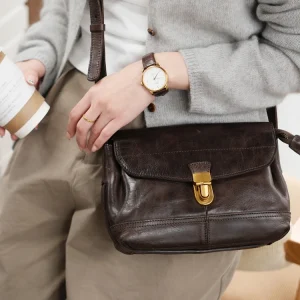 outdoor casual daily handmade genuine leather ladies single shoulder bag vintage designer real cowhide women's crossbody bag - AliExpress Women's Handbags