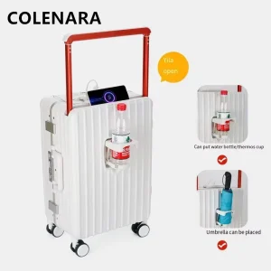 COLENARA Travel Suitcase Front Opening Boarding Box 20-inch Laptop Trolley Case Charging Women's Multifunctional Luggage - AliExpress Luggage
