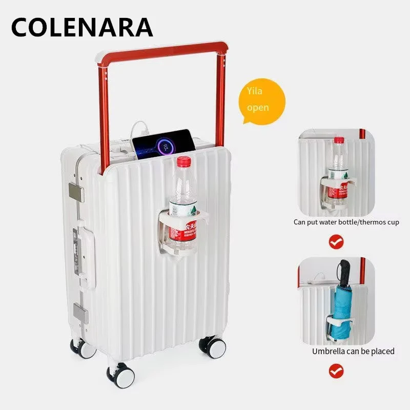 COLENARA Travel Suitcase Front Opening Boarding Box 20-inch Laptop Trolley Case Charging Women's Multifunctional Luggage - AliExpress Luggage