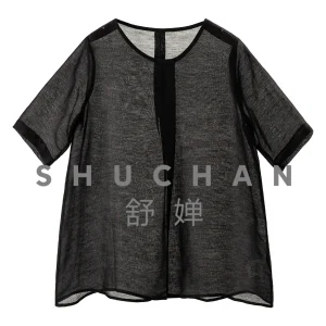Natural Silk Linen Minimalist Outstanding Short-sleeved Shirt Women 55J1 Thin Blouse Summer 2026 - AliExpress Shirts & Blouses