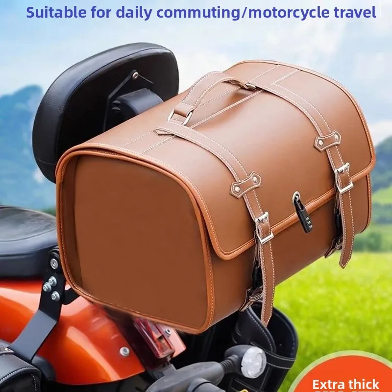Retro Motorcycle Tailbox Bag Waterproof Vehicle Storage Bag Rear Pa Rear Trunk Organizer Travel Bag - AliExpress Travel Bags
