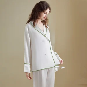 Jaxmonoy Women's Real Silk Pajama Set 22mms 6A Mulberry Silk Shirts and Trousers Sets Spring Autumn Sleepwear 2026 New Arrival - AliExpress Women's Sleep & Lounge