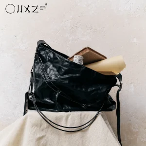 Original Design Vegetable Tanned Leather Wrinkled Texture Crossbody Bag Vintage Large Capacity Soft Genuine Leather Shoulder Bag - AliExpress Women's Handbags