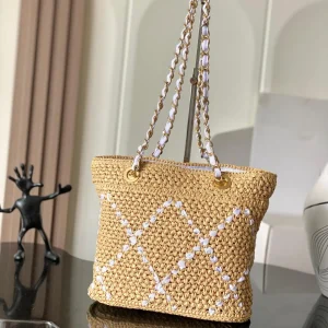 26 new Lafite straw woven beach vacation chain tote bag with large capacity Hobo bucket vegetable basket bag - AliExpress Women's Handbags