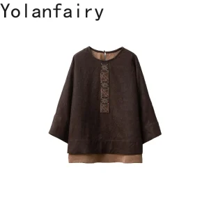 YOLANFAIRY Reversible 100% Mulberry Silk Blouses for Woman Elegant Gambiered Silk Embroidery Pullover Silk Shirt Womens Tops - AliExpress Shirts & Blouses