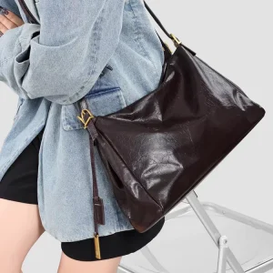 Fashion Niche Unique Genuine Leather Women BagHandbag Big Simple Real Leather Tote Underarm Shoulder Commuter Crossbody Bag - AliExpress Women's Handbags