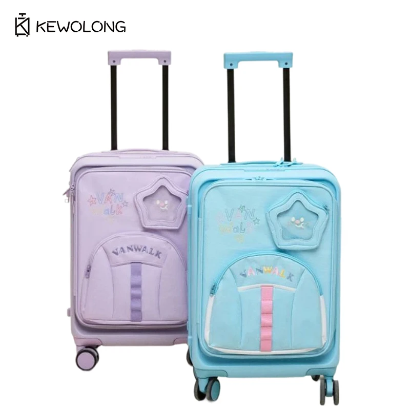Kawaii Cute Cartoon Print 20 Inch Lightweight Carry On Luggage, PC Hardshell Spinner Suitcase for Women Travel, Fast Shipping - AliExpress Luggage