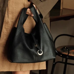 Fashion Retro Simple Bucket Bag Women Genuine Leather BagHandbag Real Leather Lady Shoulder Crssbody Bag Big New - AliExpress Women's Handbags
