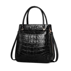 yuanyu new   Female crocodile leather bag  Single shoulder   large capacity women Bucket - AliExpress Women's Handbags
