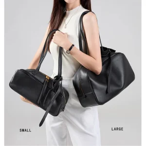 High Version Genuine Leather Pillow Bag for Women 2026 New All-Match Large Capacity First Layer Cowhide Bowling Bag for Women - AliExpress Women's Handbags