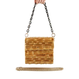 Nilerun Luxury Brand Long Short Chain Unique Handmade Natural Bamboo Root Square Purse Handbag Messenger Shoulder Crossbody Bag - AliExpress Women's Handbags