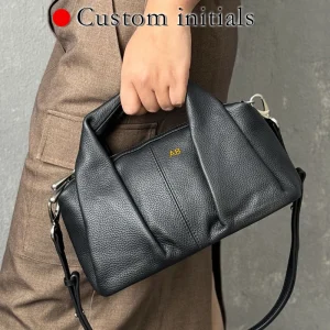 Custom Initials Leather Pillow Bags For Women Luxury Designer Handbags Purses 2026 New In Cowhide Handle Japanese Style Shoulder - AliExpress Women's Handbags