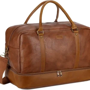 Vegan Leather Large Travel Duffel Tote Bag Carry On Weekender Overnight Bag With Shoe Compartment HB-38 - AliExpress Travel Bags