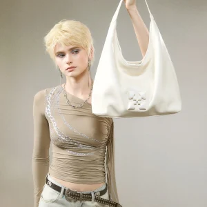 JACD Original Creamy Snowflake Tote Bag Large Capacity Casual Loose Women's Shoulder Bag Soft Synthetic Leather Magnetic Buckle - AliExpress Women's Handbags