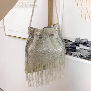 DOYUTIG Brand Women's Long Tassels Beaded Handbag Indian's Retro Handmade String Totes Lady Embroidery Bead Crossbody Bag N019 - AliExpress Women's Handbags