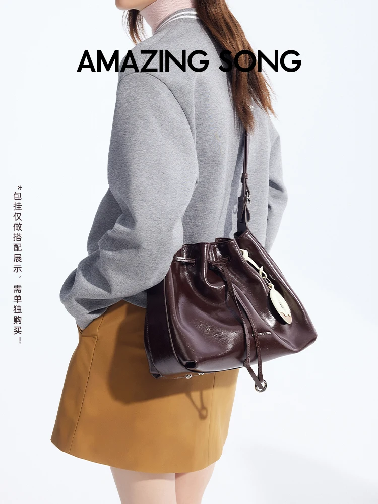 Amazing Song Donut Drawstring Bucket Bag Women's Diagonal Package Autumn Faux Suede 2025 New Original Design Women's Fashion Bag - AliExpress Women's Handbags