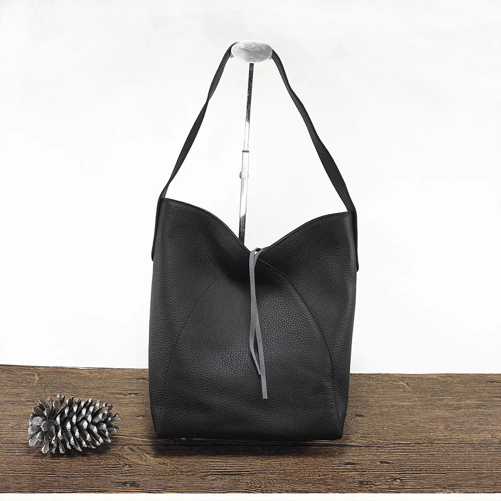 Ladies' Tote Bag Women's Genuine Leather Bucket Casual Large Capacity High-end Commuting Handbag Shoulder Underarm Tote Bag - AliExpress Women's Handbags