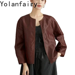 YOLANFAIRY New 100% Natural Mulberry Silk Top Coat for Women Red Gambiered O-neck Jacket Casual Loose Shirts and Blouses Zipper - AliExpress Shirts & Blouses