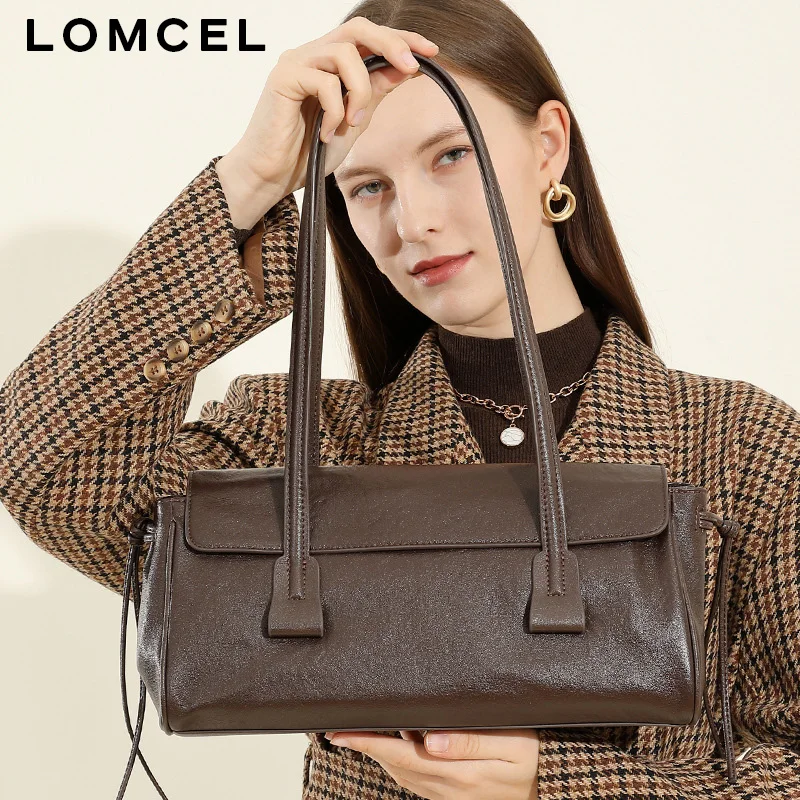 LOMCEL 135New autumn-winter genuine leather cowhide crossbody bag for the underarm area, high-end and stylish hand-held pillow - AliExpress Women's Handbags