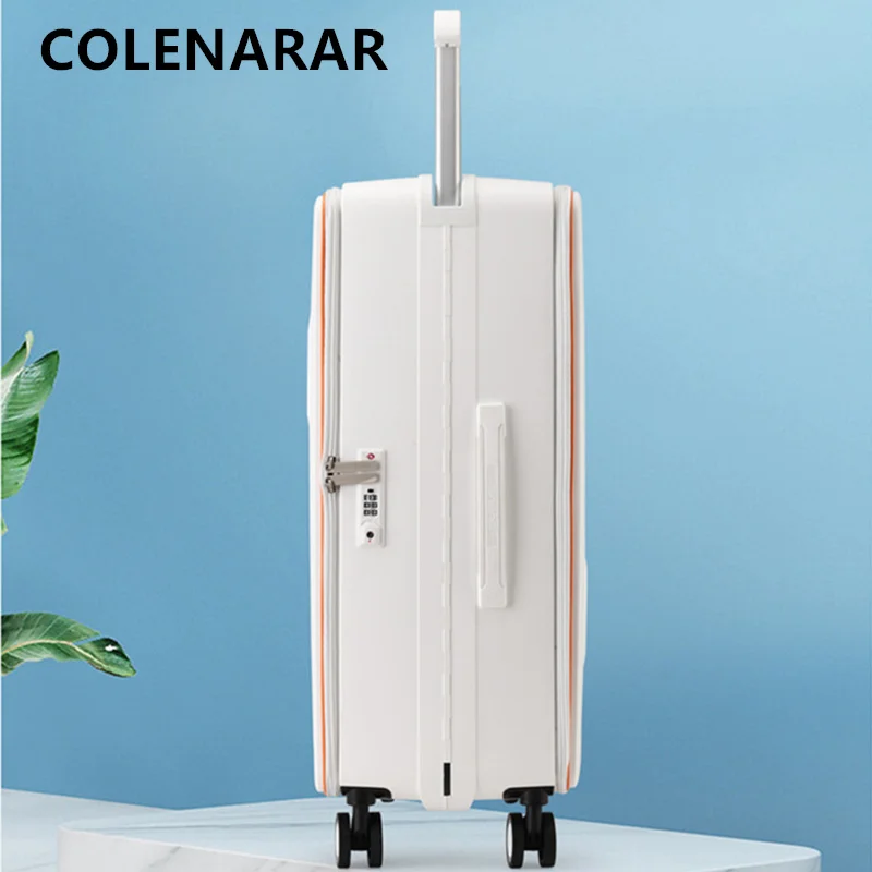 COLENARA Suitcase 20 Inches Boarding Box ABS + PC Trolley Case 24" Women's High Quality Password Box Men's Travel Luggage - AliExpress Luggage