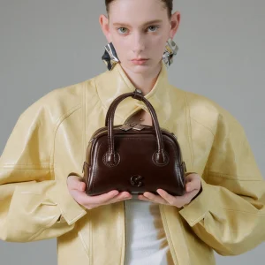 JACD Genuine Leather Brown Handbag Women's Commuter Boston Bag Single Shoulder Crossbody Bag Soft Zipper Closure Daily Use - AliExpress Women's Handbags