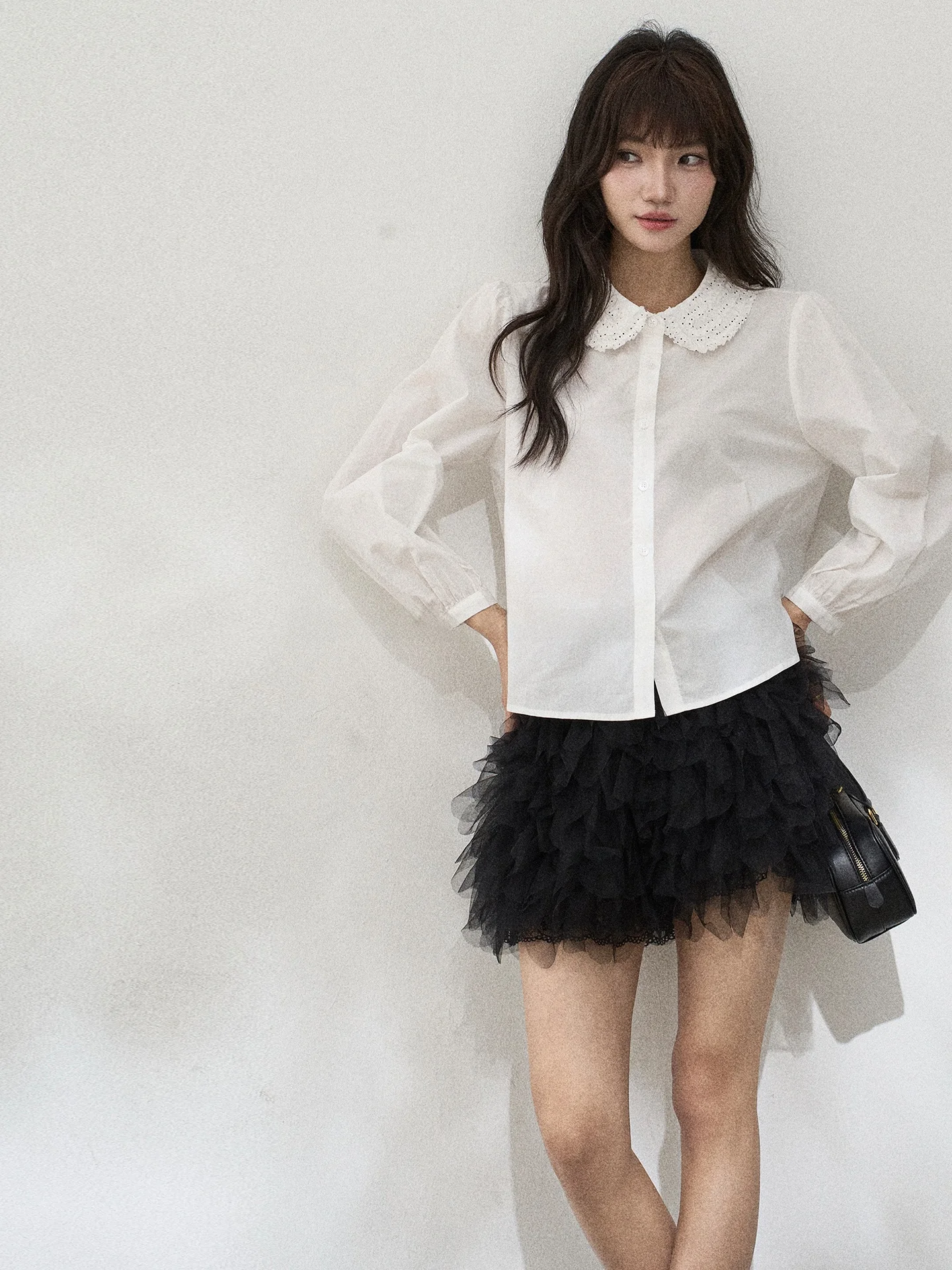 Flower7 Korean Sle Cotton Long Sve White irt Baby Doll Collar Loose Fit Women's Inner Wear Spring Season Faion - AliExpress Shirts & Blouses