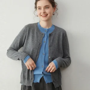 Woman Clothing Autumn Winter 100% Cashmere Sweater Soft Warm Two Color Cardigan Casual Grace O-Neck Knitting Classic Versatile - AliExpress Sweaters&Jumpers