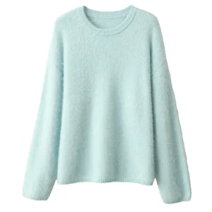 Winsleter-37.6%Sheep Wool Elegant Sweater, O Neck Solid, Women Retro Lazy Warm Commute Loose Knit Sweater, 2025 Winter T5N579CC - AliExpress Sweaters&Jumpers