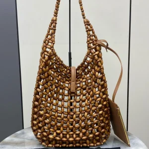 Summer Beach Essential 2026 New Retro Wooden Beads Hobo Bag Women Handmade Knitted Tote Shoulder Bag Fashion Vintage Straw Bag - AliExpress Women's Handbags