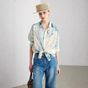 2026 Spring Summer New Printed Casual Long-sleeved Silk Shirt Women 100% Mulberry Silk Shirt - AliExpress Shirts & Blouses