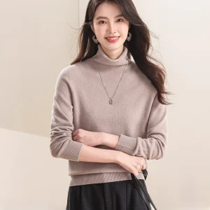 Camere Sweater High Ne Women's Inner Wear Warm Pure Color Soft Comfortable SNOW FLNG Winter ential Top - AliExpress Sweaters&Jumpers