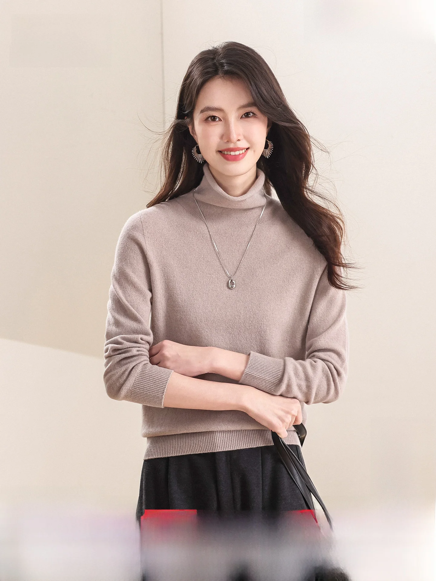 Camere Sweater High Ne Women's Inner Wear Warm Pure Color Soft Comfortable SNOW FLNG Winter ential Top - AliExpress Sweaters&Jumpers