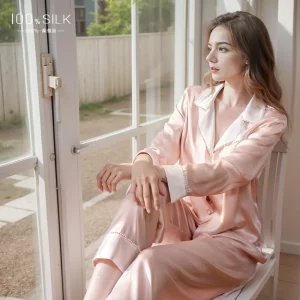 2025 New Women's High-End 19mm Silk Pajamas Set 2PCS Sets Luxurious Long-Sleeved Pants Loungewear for Autumn and Winter - AliExpress Women's Sleep & Lounge