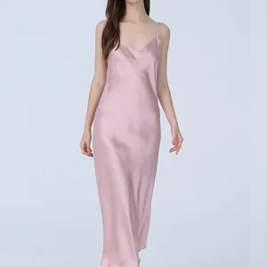 Winsleter, 25MM 100%Real Silk Sexy Nightgown, Women Spaghetti Strap Solid, Simplicity Long Pajamas Dress, Summer Fall P49546CC - AliExpress Women's Sleep & Lounge