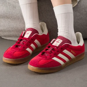 Adidas women's shoes original GAZELLE INDOOR W casual shoes fashion retro sports sneakers red IE1051-1 - AliExpress Sneakers