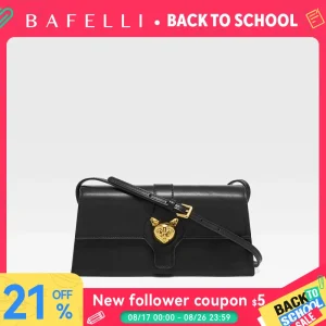 BAFELLI CAT 2026 NEW WOMEN'S BAG LUXURY BRAND FASHION RETRO STYLE DENIM TRENDING SHOULDER CLUTCH FEMALE LEATHER FLAP PURSE - AliExpress Women's Handbags