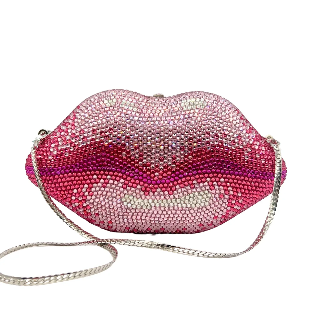 Classical Bridal wedding party purses women evening party sexy hot lip diamonds full crystal clutches purses - AliExpress Women's Handbags