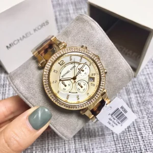 Brand new Michael Kors Parker MK5896 39mm luxury diamond high-quality women's watch bag, - AliExpress Travel Bags