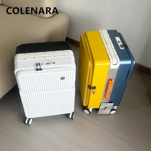 COLENARA Multifunctional Suitcase Front Opening Boarding Case Laptop Trolley Case 20 Inch Women's Carry-on Travel Luggage - AliExpress Luggage