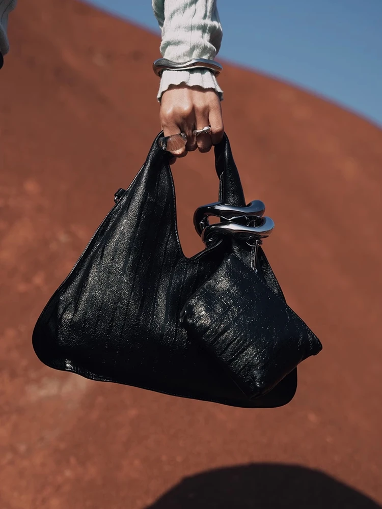 Silver Fashion Unique Genuine Leather Women BagHandbag Real Leather Lady Shoulder Crossbody Bag Cool New - AliExpress Women's Handbags