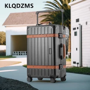 KLQDZMS 20 Inch Cabin Wide Suitcase For Women 24 Inch Aluminum Rolling Luggage Bag Sturdy Durable Travel Case - AliExpress Luggage